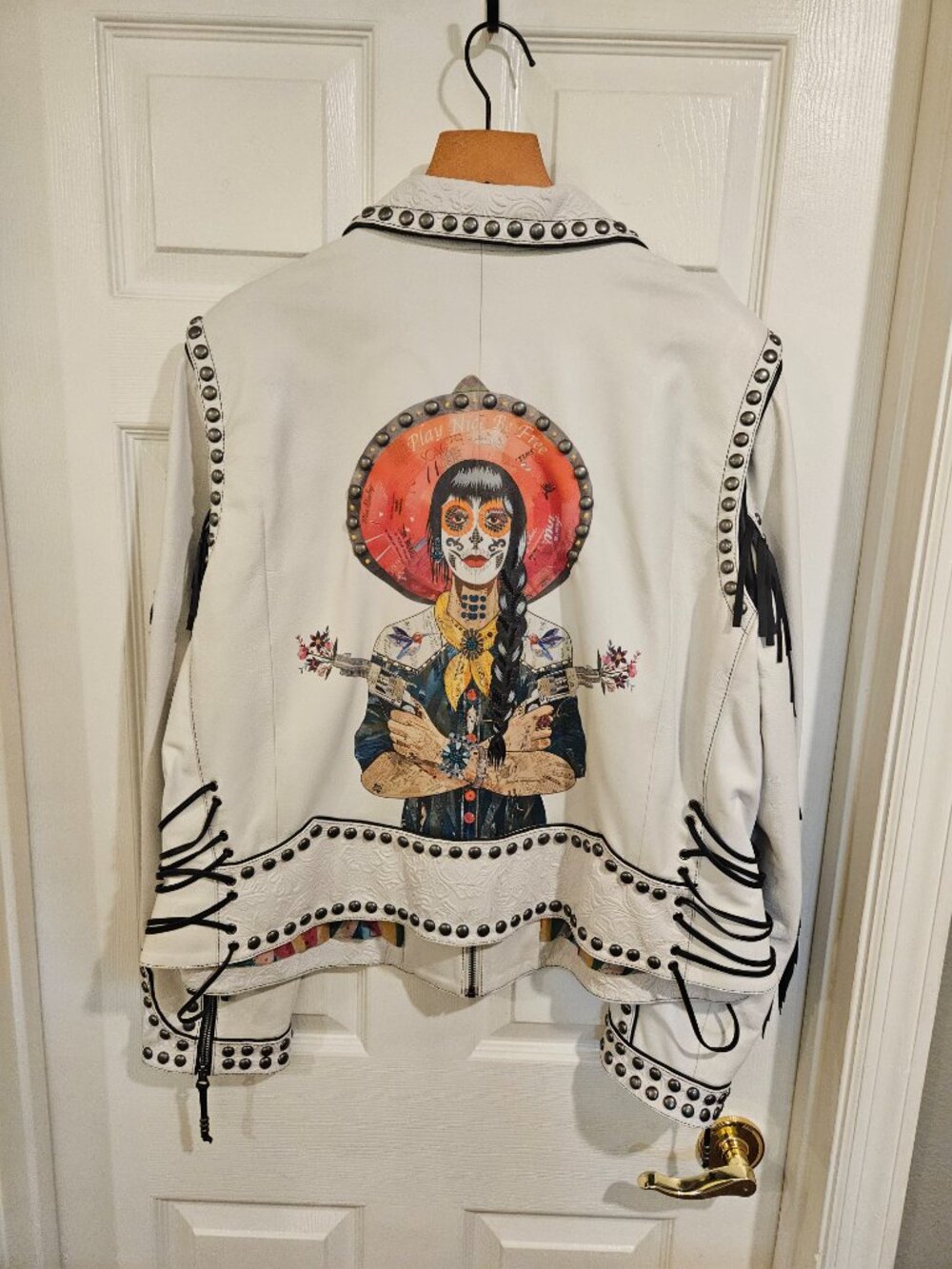 Double D Ranch Senorita's Biker Jacket 2X 100% SHEEP - Picture 2 of 2